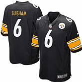 Nike Men & Women & Youth Steelers #6 Suisham Black Team Color Game Jersey,baseball caps,new era cap wholesale,wholesale hats